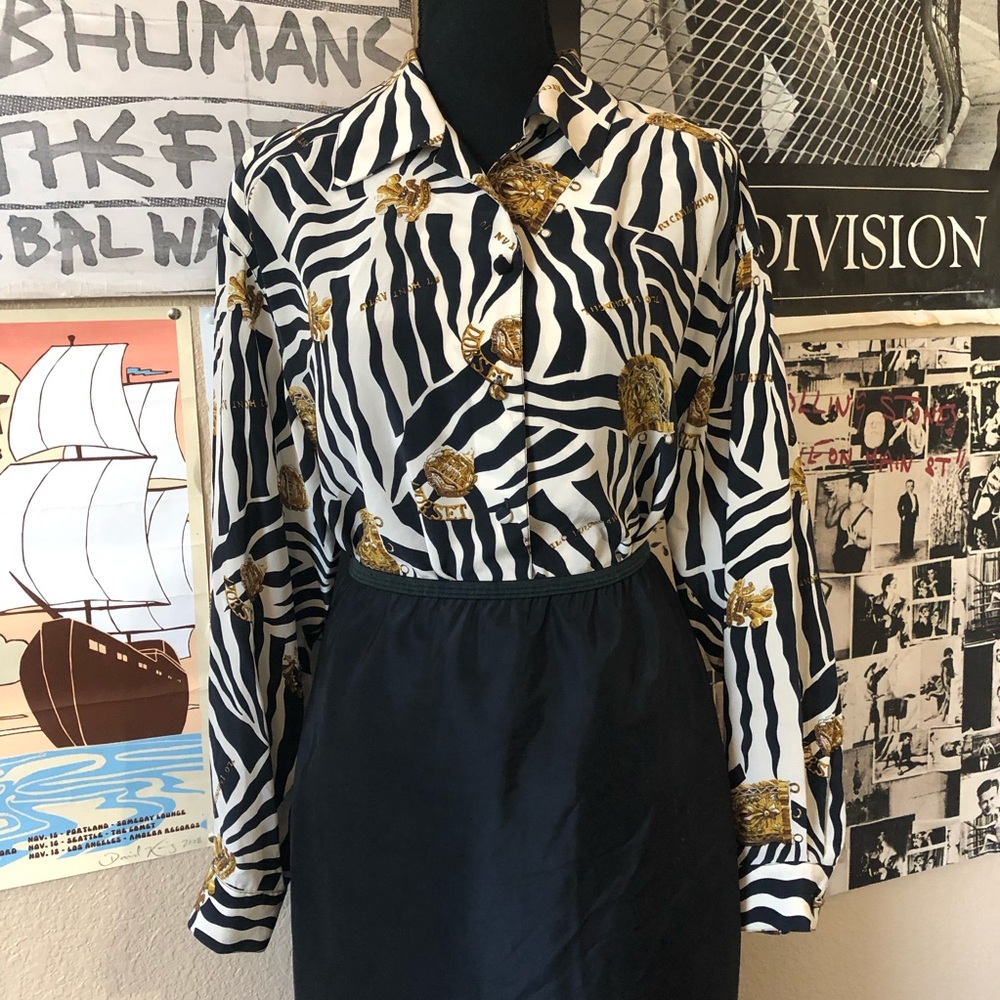 Wild 90’s Zebra Stripe Blouse